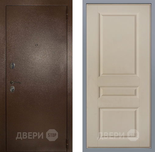Дверь Заводские двери Эталон 3к антик медь Стокгольм Шампань в Троицк