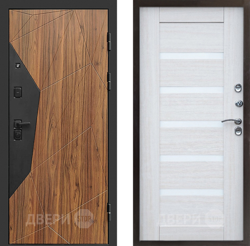 Входная металлическая Дверь Престиж Avangard Царга Лиственница белая в Троицк