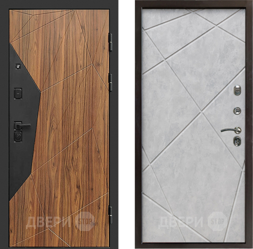 Входная металлическая Дверь Престиж Avangard Лучи Бетон светлый в Троицк