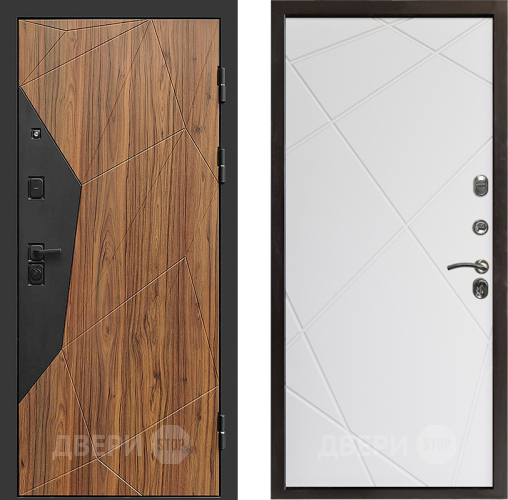 Входная металлическая Дверь Престиж Avangard Лучи Бетон белый в Троицк