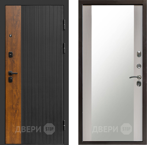 Входная металлическая Дверь Престиж Prestizh Зеркало Лиственница белая в Троицк