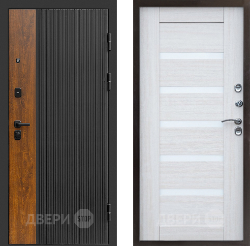 Входная металлическая Дверь Престиж Prestizh Царга Лиственница белая в Троицк