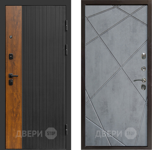 Входная металлическая Дверь Престиж Prestizh Лучи Бетон темный в Троицк