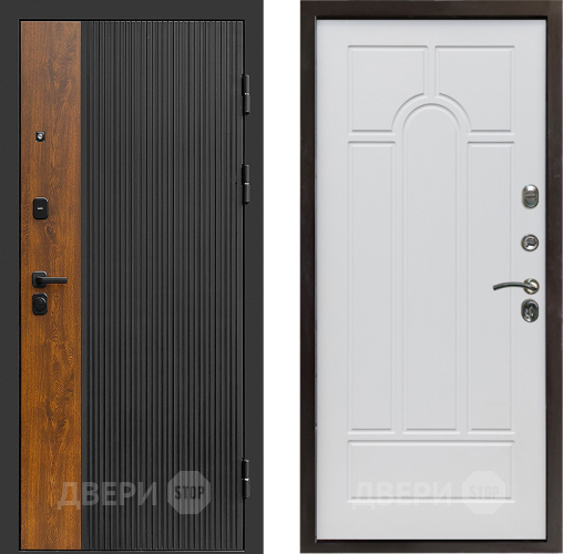 Входная металлическая Дверь Престиж Prestizh Арка Белое дерево в Троицк