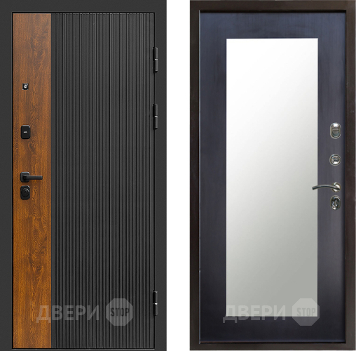 Входная металлическая Дверь Престиж Prestizh Зеркло Пастораль Венге в Троицк