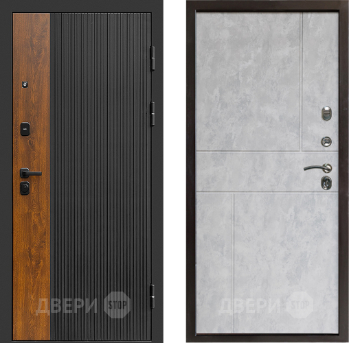 Входная металлическая Дверь Престиж Prestizh Горизонт Бетон светлый в Троицк