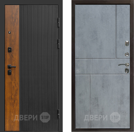 Входная металлическая Дверь Престиж Prestizh Горизонт Бетон темный в Троицк