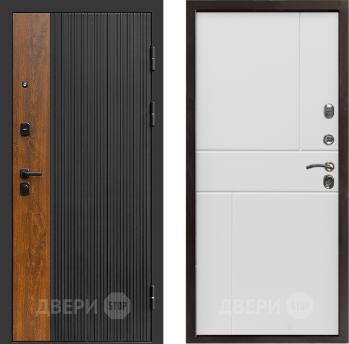 Входная металлическая Дверь Престиж Prestizh Горизонт Бетон белый в Троицк