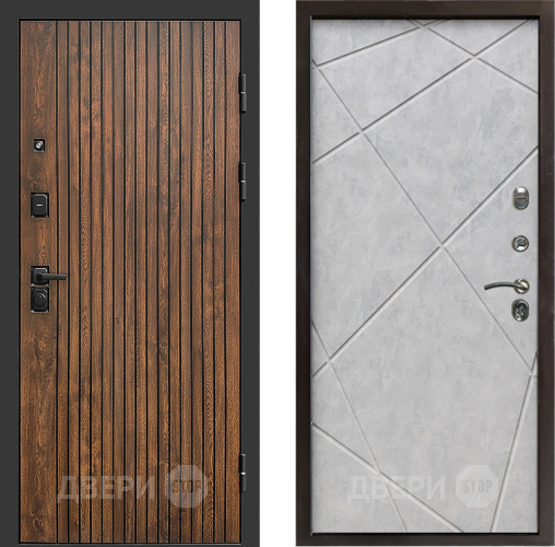 Входная металлическая Дверь Престиж Tvist Лучи Бетон светлый в Троицк