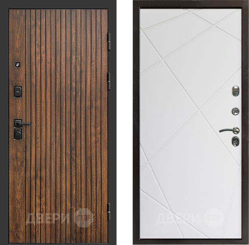 Входная металлическая Дверь Престиж Tvist Лучи Бетон белый в Троицк