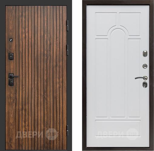 Входная металлическая Дверь Престиж Tvist Арка Белое дерево в Троицк