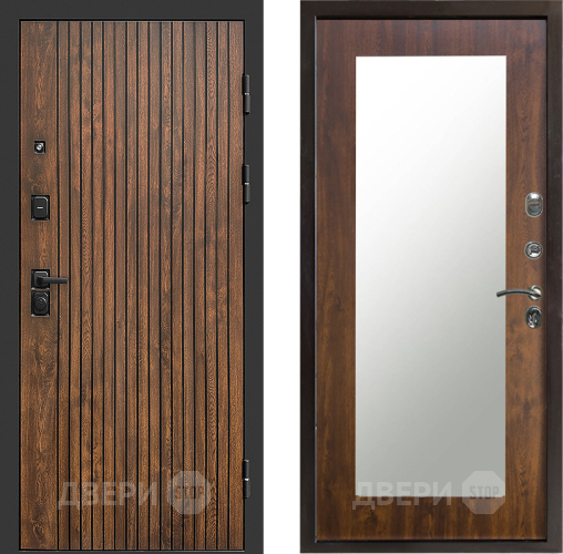 Входная металлическая Дверь Престиж Tvist Зеркло Пастораль Дуб в Троицк