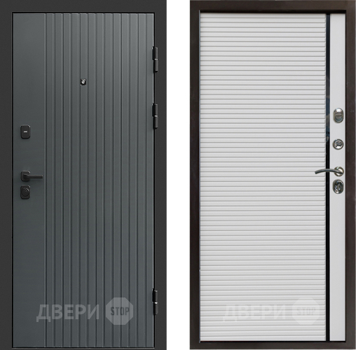 Входная металлическая Дверь Престиж Tvist Grey Porte Белый в Троицк