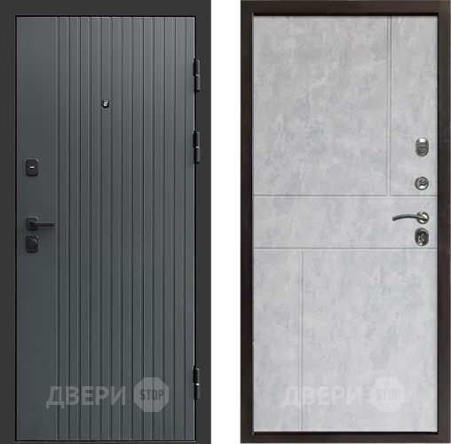 Входная металлическая Дверь Престиж Tvist Grey Горизонт Бетон светлый в Троицк