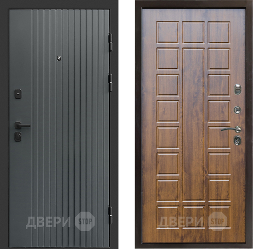 Входная металлическая Дверь Престиж Tvist Grey Престиж Дуб в Троицк