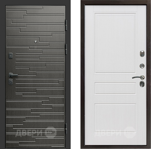 Входная металлическая Дверь Престиж Rivera Классика Белое дерево в Троицк