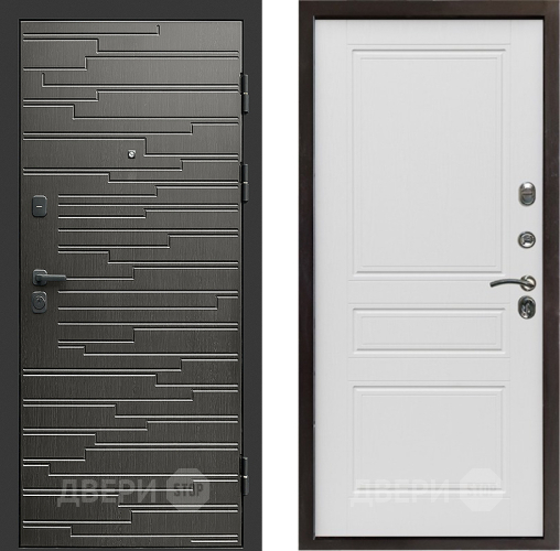 Входная металлическая Дверь Престиж Rivera Классика Лиственница белая в Троицк