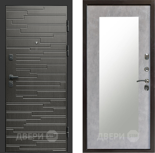 Дверь Престиж Rivera Зеркло Пастораль Бетон светлый в Троицк