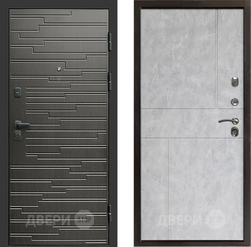 Входная металлическая Дверь Престиж Rivera Горизонт Бетон светлый в Троицк