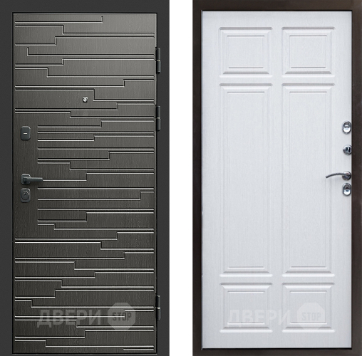 Входная металлическая Дверь Престиж Rivera Премиум Лиственница белая в Троицк