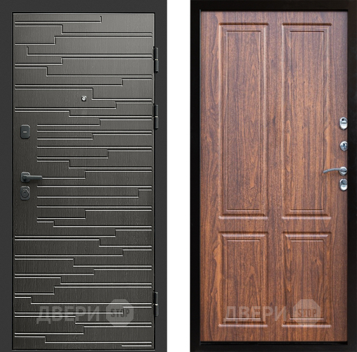 Входная металлическая Дверь Престиж Rivera Премиум Орех светлый в Троицк