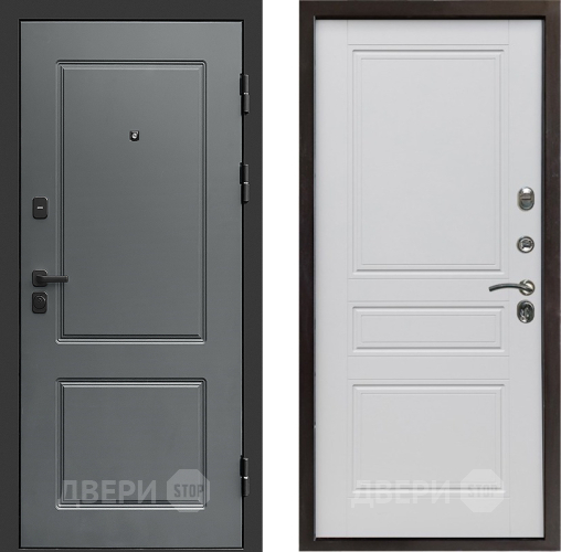 Входная металлическая Дверь Престиж Verona Классика Белый матовый в Троицк