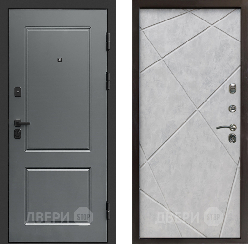 Входная металлическая Дверь Престиж Verona Лучи Бетон светлый в Троицк
