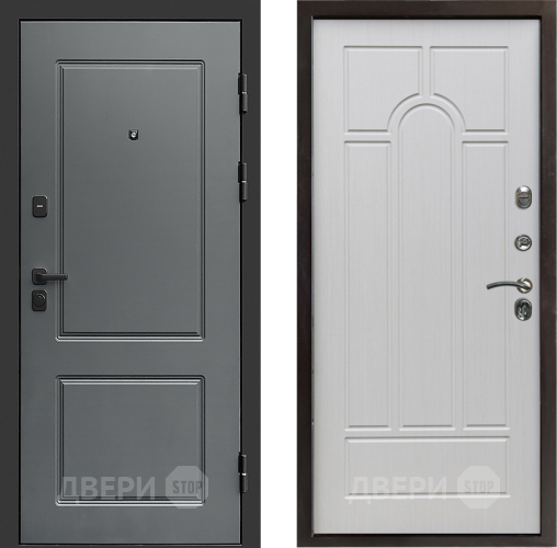 Входная металлическая Дверь Престиж Verona Арка Лиственница белая в Троицк