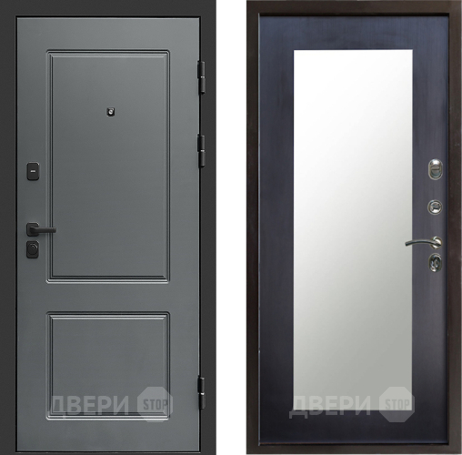 Входная металлическая Дверь Престиж Verona Зеркло Пастораль Венге в Троицк