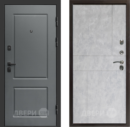 Входная металлическая Дверь Престиж Verona Горизонт Бетон светлый в Троицк