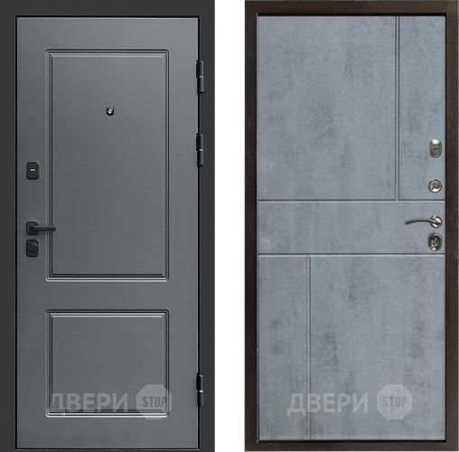 Входная металлическая Дверь Престиж Verona Горизонт Бетон темный в Троицк