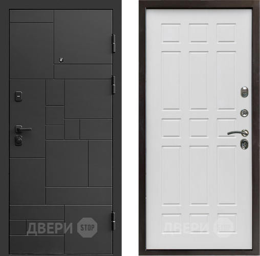 Входная металлическая Дверь Престиж Kvadro Спарта Белое дерево в Троицк