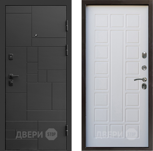 Входная металлическая Дверь Престиж Kvadro Престиж Белое дерево в Троицк