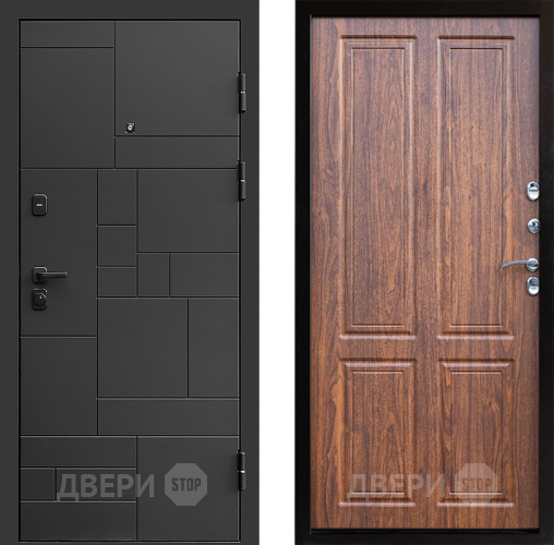 Входная металлическая Дверь Престиж Kvadro Премиум Орех светлый в Троицк