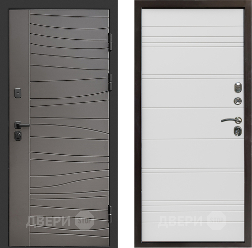 Входная металлическая Дверь Престиж Siciliya Line Белый в Троицк