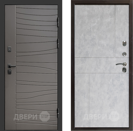 Входная металлическая Дверь Престиж Siciliya Горизонт Бетон светлый в Троицк