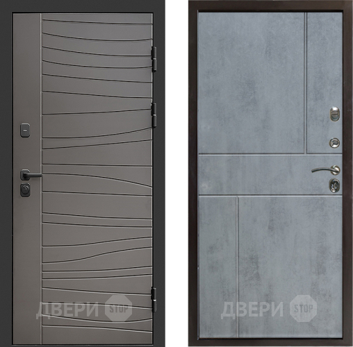 Входная металлическая Дверь Престиж Siciliya Горизонт Бетон темный в Троицк