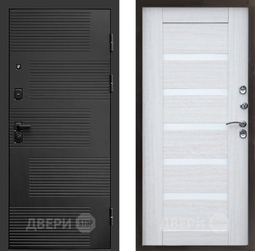 Входная металлическая Дверь Престиж Favorit Царга Лиственница белая в Троицк