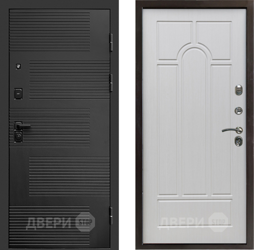 Входная металлическая Дверь Престиж Favorit Арка Лиственница белая в Троицк