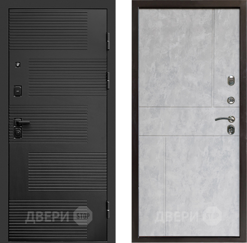 Входная металлическая Дверь Престиж Favorit Горизонт Бетон светлый в Троицк
