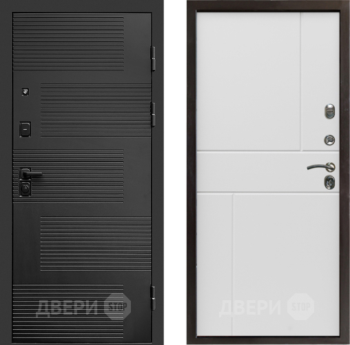 Входная металлическая Дверь Престиж Favorit Горизонт Бетон белый в Троицк