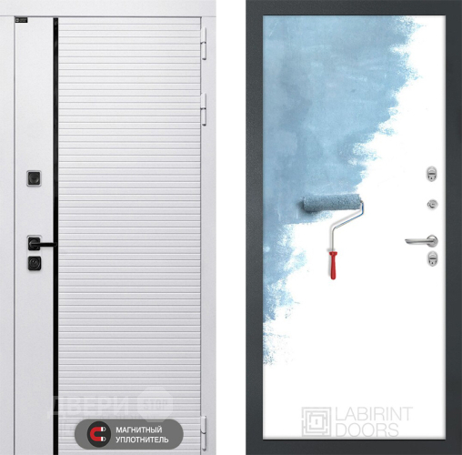 Входная металлическая Дверь Лабиринт (LABIRINT) Royal 28 Под покраску в Троицк