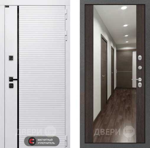 Входная металлическая Дверь Лабиринт (LABIRINT) Royal Зеркало Максимум Венге в Троицк