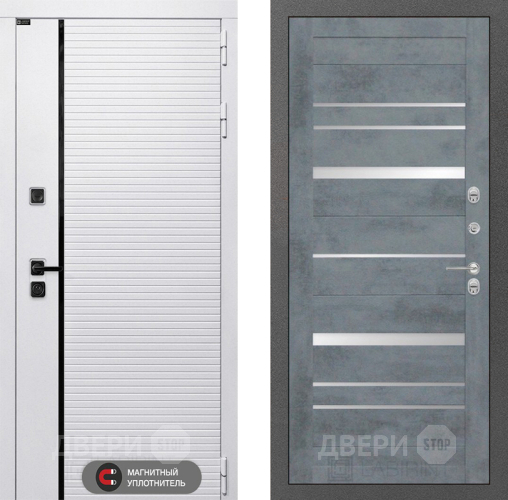 Входная металлическая Дверь Лабиринт (LABIRINT) Royal 20 Бетон темный в Троицк