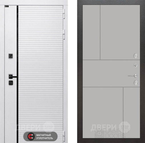 Входная металлическая Дверь Лабиринт (LABIRINT) Royal 21 Грей софт в Троицк