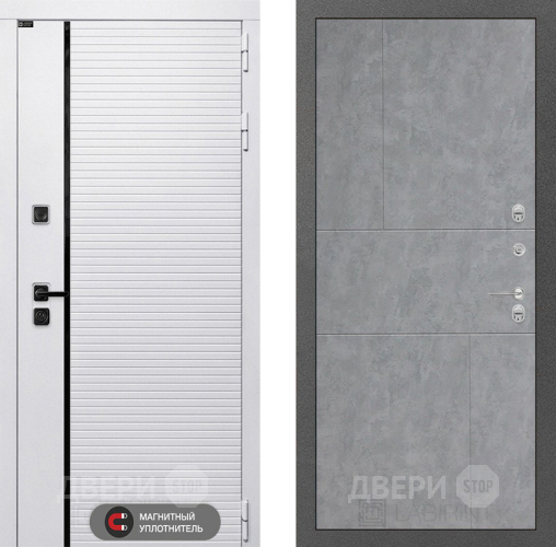 Входная металлическая Дверь Лабиринт (LABIRINT) Royal 21 Бетон светлый в Троицк