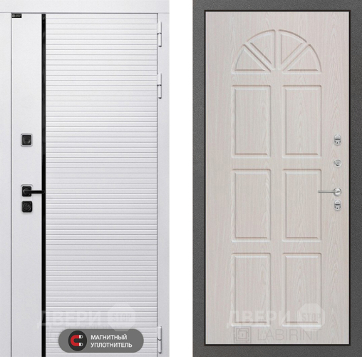 Входная металлическая Дверь Лабиринт (LABIRINT) Royal 15 VINORIT Алмон 25 в Троицк