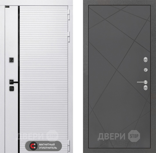 Входная металлическая Дверь Лабиринт (LABIRINT) Royal 24 Графит софт в Троицк