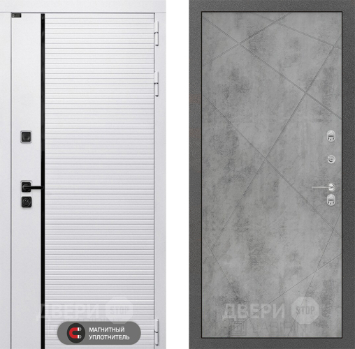 Входная металлическая Дверь Лабиринт (LABIRINT) Royal 24 Бетон светлый в Троицк