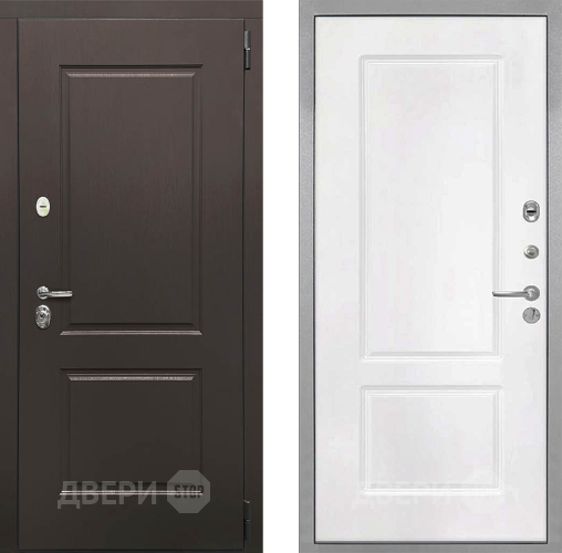 Входная металлическая Дверь Интекрон (INTECRON) Кампо КВ-2 Белый матовый в Троицк